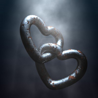 2147007-two-strong-bonded-love-chains-attached-together--3d-illustration